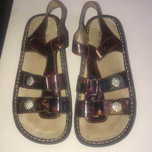 Women’s Leather Alegria Bejeweled Sandals